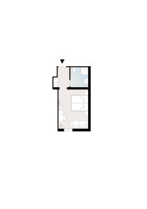 a floor plan of a house with a fireplace at Hotel Garni Apart TINA in Ischgl