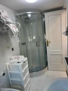 a bathroom with a shower and a sink at CASADOMA Oplonti Pompei in Torre Annunziata +48 photos