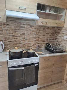 Dapur atau dapur kecil di Little House Ligia