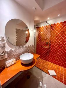 Um banheiro em Hotel Il Gabbiano