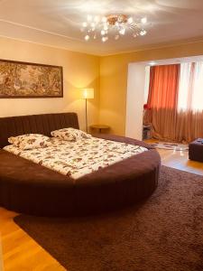 a bedroom with a large bed in a room at One-Bedroom Apartment in the center in Dnipro