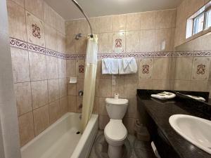 Koupelna v ubytování Flamingo Motel Oxnard