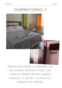a screenshot of a bedroom with a bed at Renacer apartamentos in Tacna