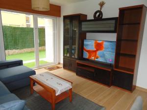 TV i/ili multimedijalni sistem u objektu apartamento con jardin