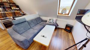 Posezení v ubytování Apartman Ateliér Vary v nově zrekonstruovaném domě