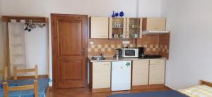 Kuchyň nebo kuchyňský kout v ubytování Apartments Anna