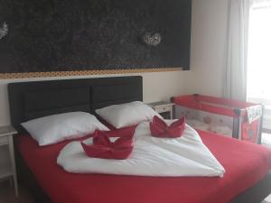 Postel nebo postele na pokoji v ubytování Apartmán NAVRCHU