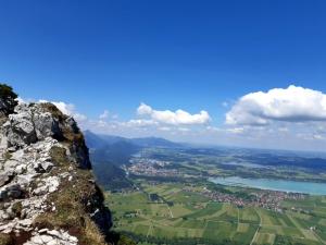 a view from the top of a mountain at Ferienwohnung im Pfaffenwinkel in Weilheim in Oberbayern