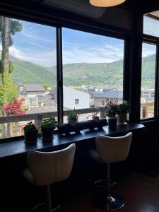 Een algemene foto van de bergen of uitzicht op de bergen vanuit het hotel