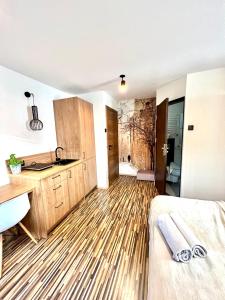 Kuchnia lub aneks kuchenny w obiekcie "Ku Słońcu" -Pokoje& Apartamenty - Jastrzębia Góra