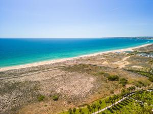 z powietrza widok na plażę i ocean w obiekcie Apartment Salgados by Algarve Vacation w Albufeirze