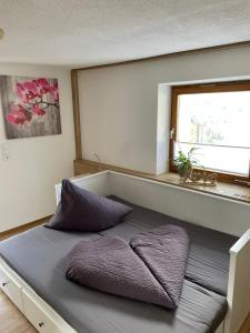 Postel nebo postele na pokoji v ubytování Apart schöne Aussicht