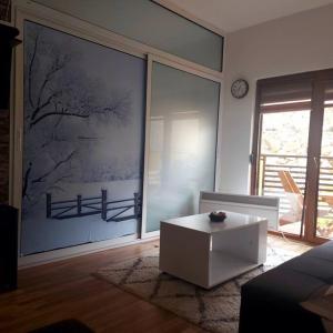 Posezení v ubytování Cosy apartment in Mavrovo