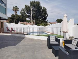 Balkón alebo terasa v ubytovaní Villa Playa y Montaña