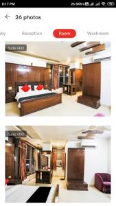 Ett kök eller pentry på Hotel Shanta Inn Banquet Hall Top Family Hotels Business Hotels Best Couple Friendly Hotel in Lucknow