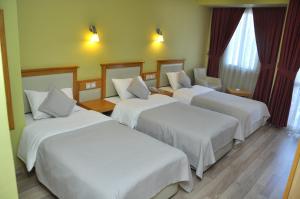 Postel nebo postele na pokoji v ubytování Hotel Doruk