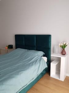 Ένα ή περισσότερα κρεβάτια σε δωμάτιο στο Apartament Wyłom 8