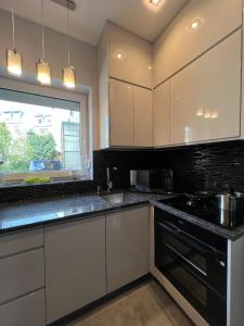 Η κουζίνα ή μικρή κουζίνα στο Apartament Olivia Business Suite