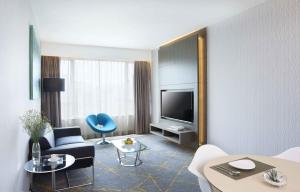 A television and/or entertainment centre at The Cityview - Chinese YMCA of Hong Kong