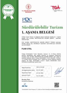 un certificado de admisibilidad para un documento de alerta falsa ak amma belfast en Fuar Hotel en Estambul