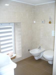 Koupelna v ubytování Berta Apartman + 25 fotografií