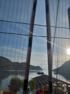 a view of the ocean from a roller coaster at Korali in Symi