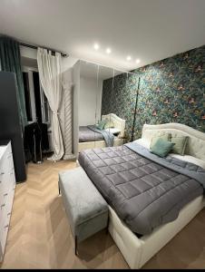 Postel nebo postele na pokoji v ubytování villa lac