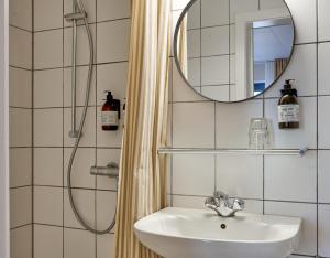 Koupelna v ubytování Hotel Klippen