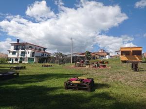 Zahrada ubytování Hospedaje Guatavita cabaña tippie