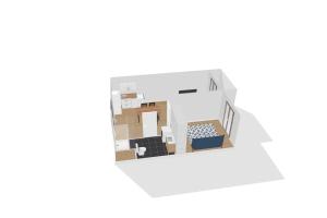 Plan piętra w obiekcie Bright flat near Disneyland with private parking