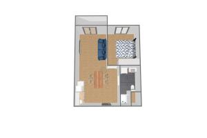 Plan piętra w obiekcie Bright flat near Disneyland with private parking