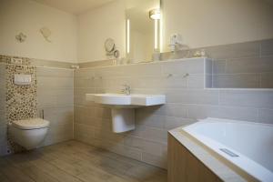 Koupelna v ubytování Bernstein-Hotel Bootshaus