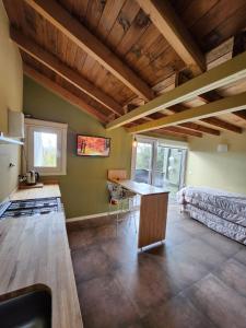 a living room with a couch and a table in it at Maiten Apartamentos in San Carlos de Bariloche +14 photos