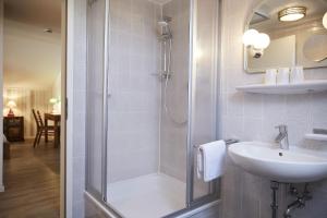 Koupelna v ubytování Bernstein-Hotel Bootshaus