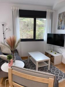Televízia a/alebo spoločenská miestnosť v ubytovaní Estudio en Solares, Cantabria