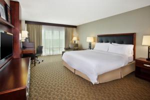 a hotel room with a large bed and a television at Holiday Inn University Plaza-Bowling Green, an IHG Hotel in Bowling Green