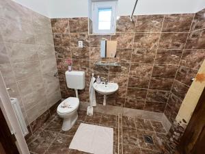 A bathroom at Komáromi Vendégház Erdőhorváti