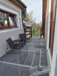 Balkón alebo terasa v ubytovaní Apartmány Svatá
