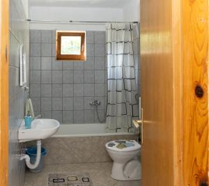 a bathroom with a sink and a toilet and a tub at Visit Drežnica in Mostar