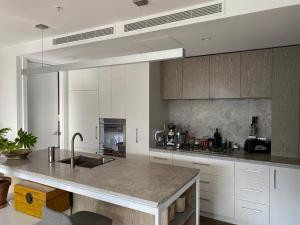 een keuken met een wastafel en een aanrecht bij Spacious 2 bed apartment, great location in Melbourne