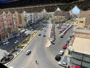 Cảnh Port Said hoặc tầm nhìn thành phố từ căn hộ