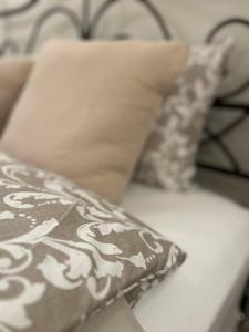 a pillow sitting on top of a bed at Reykjavikrental in Reykjavík
