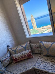 Posezení v ubytování Apartment Familiale Al-Hoceima, Vue sur mer