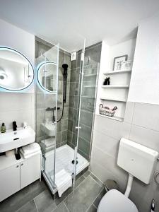 Koupelna v ubytování Studio Nebelhorn