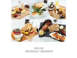 a collage of pictures of different food items at Victus Apartamenty Playa&Relax in Sopot