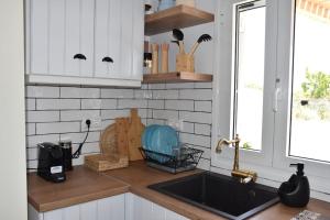 Кухня или мини-кухня в Marikos House, Pyrgaki Alyko Naxos

