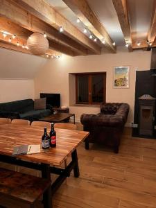 Posezení v ubytování Blancs Vercors, appartement-gîte