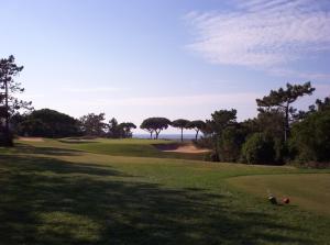 a view of the ninth green at a golf course at Amazing and Cosy Apt near the Beach ByCentralgarve in Quarteira