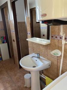 Koupelna v ubytování Gradina Bio AMURTEL Romania