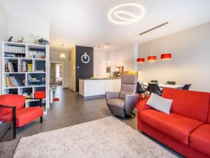 Χώρος καθιστικού στο Apartment in St-Idesbald near the Beach